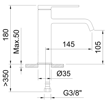 Смеситель Clever VELVET 61938 на раковину золото брашированное