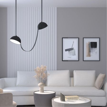 Трековый однофазный светильник Denkirs Belty flow (Белты флов) DK5561-BK
