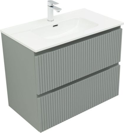 Тумба под раковину Aquanet Джейн (Flat) 00335434 80х50 подвесная цвет серый