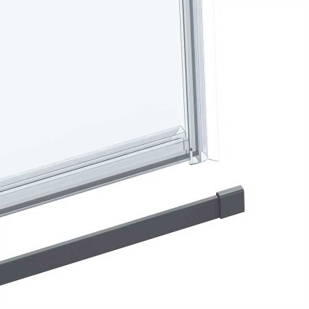 Душевой уголок Vincea Como Soft VSR-1CS1011CLGM 110х100 стекло прозрачное профиль вороненая сталь без поддона