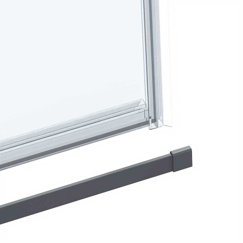 Душевой уголок Vincea Como Soft VSR-1CS1013CLGM 130х100 стекло прозрачное профиль вороненая сталь - фото 3