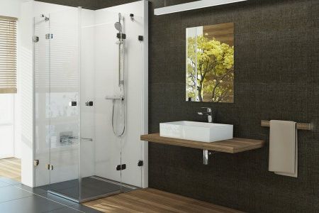 Душевой уголок Ravak Brilliant 1UV77A00Z1 90х90 стекло прозрачное профиль хром без поддона