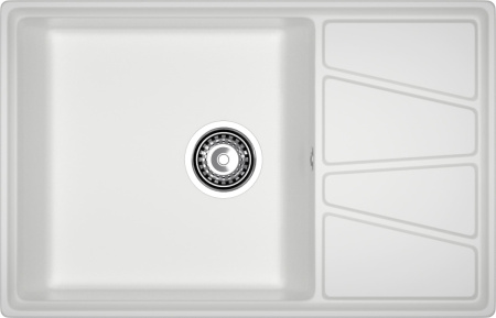Кухонная мойка Granfest Vertex V-780L иней 78х50 цвет белый поверхность матовая