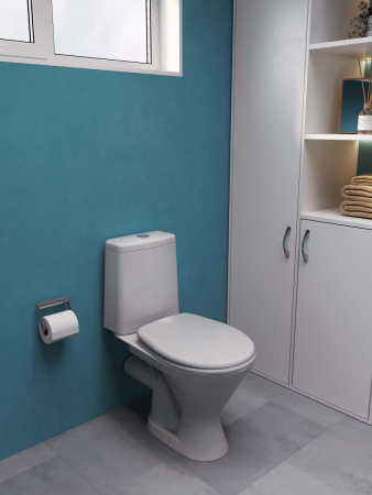 Унитаз-компакт напольный с бачком Santeri Грация 1P2103S0000BF белый с сиденьем каскадный смыв