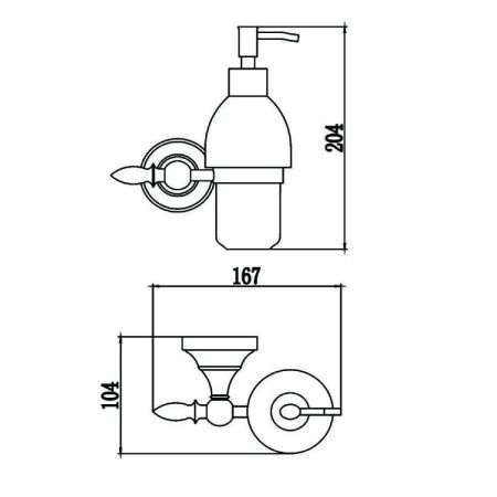 Дозатор для жидкого мыла Savol S-06831B