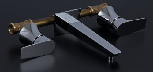 Смеситель для раковины Daniel Diva DV5022CR встраиваемый в стену хром - фото 3