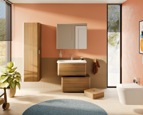 Зеркало-шкаф Vitra Core 66911 82х16х70 подвесной цвет антрацит глянцевый - фото 2 Зеркало-шкаф Vitra Core 66911 82х16х70 подвесной цвет антрацит глянцевый - фото 2