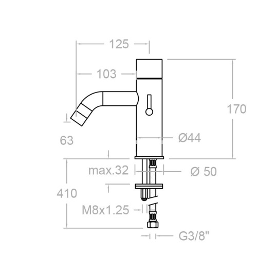 Смеситель сенсорный Ramonsoler SOLTRONIC 8118B на раковину хром - фото 2
