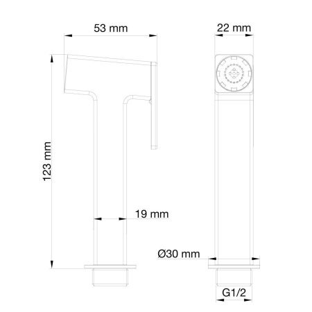 Гигиеническая лейка Wonzon & Woghand WW-88PQ02-BG цвет золото
