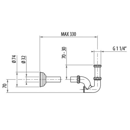 Сифон для раковины Gattoni Accessori 0154/00C0 хром