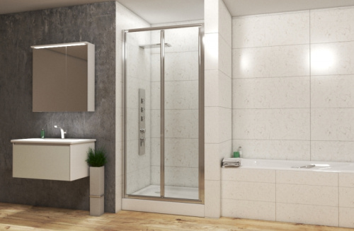 Душевая дверь Bravat Line BD100.4121A 100х200 стекло прозрачное профиль хром - фото 2 Душевая дверь Bravat Line BD100.4121A 100х200 стекло прозрачное профиль хром - фото 2