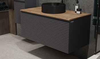 Тумба под раковину Jorno COSSETY Coss.01.100/P/A-DZ/JR 99х50х46 подвесная цвет антрацит