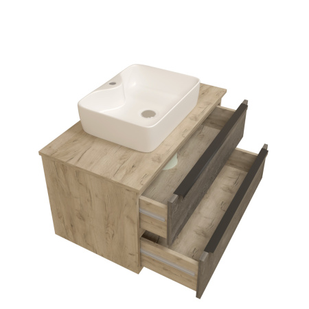 Раковина из сантехнического фарфора Teymi Helmi T50310 48х37 накладная цвет белый 1 отверстие под смеситель