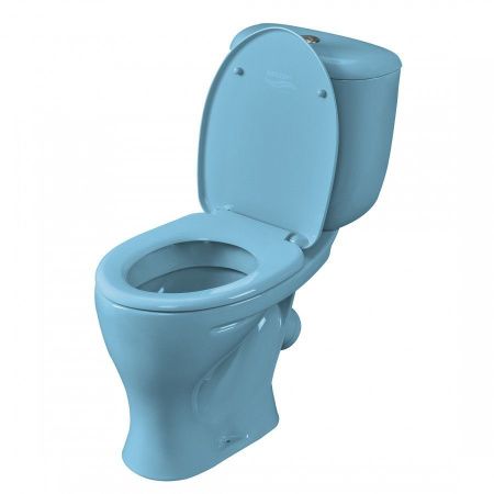 Унитаз-компакт напольный с бачком Santeri Воротынский 1P4017S0600BF голубой с сиденьем каскадный смыв