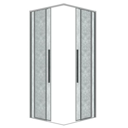 Душевая дверь Grossman Galaxy 1/2.K33.01.11.10.02 110х195 стекло текстурное профиль хром
