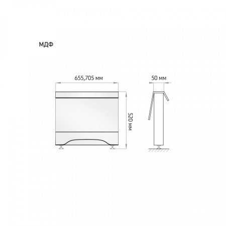 Экран под ванну Alavann 70,5 см ALV0234003 торцевой МДФ венге
