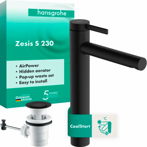 Смеситель Hansgrohe Zesis S 74730670 на раковину черный - фото 5