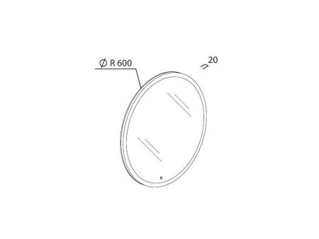 Зеркало Berloni Bagno FSN 0600 D L 60х60 подвесное