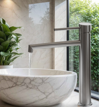 Смеситель BOCH MANN STELLA BN BM10437 на раковину/на столешницу никель матовый