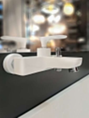 Смеситель для ванны AltroBagno Aperto AltroBagnoAperto0208Bi настенный белый