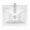 Раковина из сантехнического фарфора Bond Cube S06-500 50х40 встраиваемая цвет белый 1 отверстие под смеситель