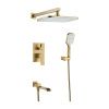 Душевая система Shevanik S4035G встраиваемая в стену цвет золото