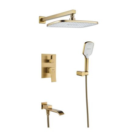 Душевая система Shevanik S4035G встраиваемая в стену цвет золото