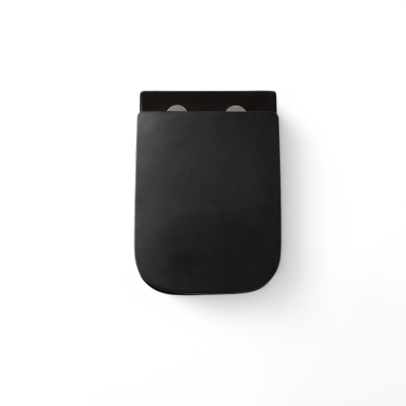 Унитаз подвесной CHARUS EWC700-114В черный с сиденьем микролифт безободковый каскадный смыв