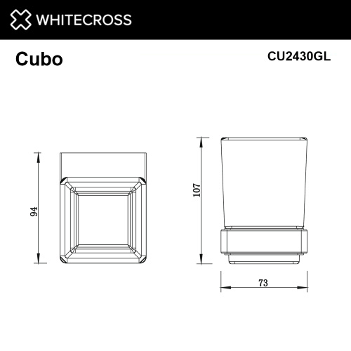Стакан Whitecross Cubo gold CU2430GL - фото 2
