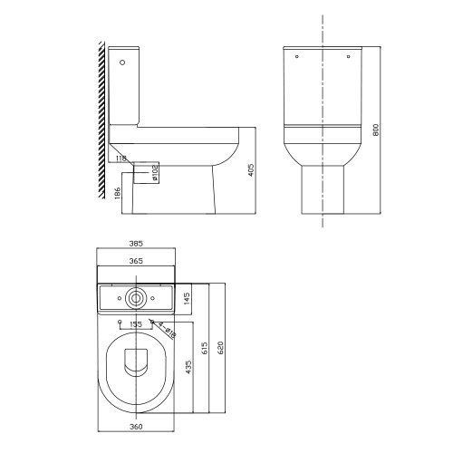 Унитаз-компакт напольный с бачком WesnaArt Eko 101-EKO05 белый с сиденьем микролифт безободковый каскадный смыв - фото 2