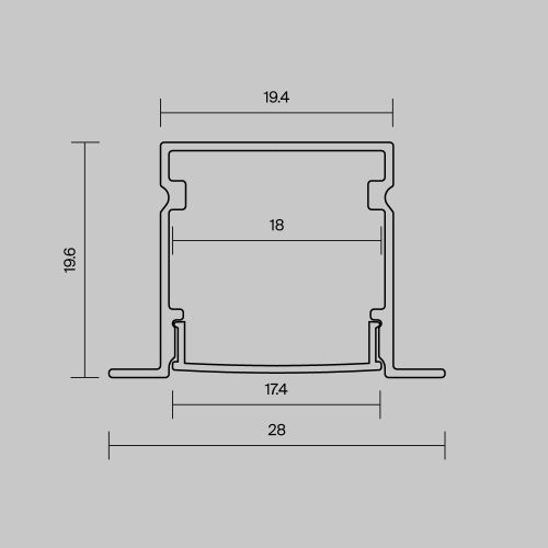 Алюминиевый профиль встраиваемый с накладным фланцем Maytoni Led Strip 632017 - фото 2
