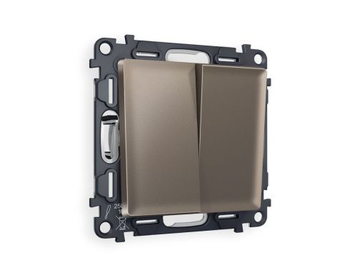 Комплект механизма 2-клавишного перекрестного выключателя 10A-250V Ambrella Volt MA MA633030 - фото 5
