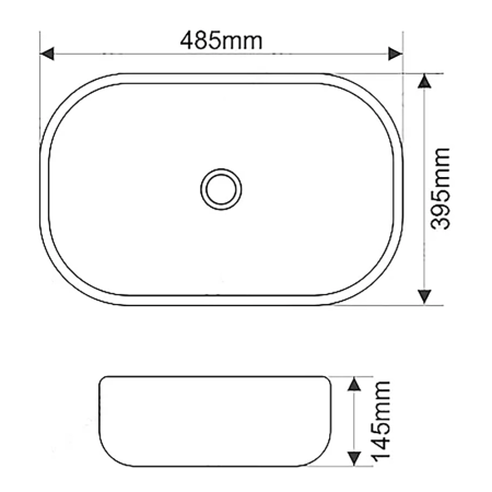 Раковина мебельная из сантехнического фаянса Melana A419-803 50х40 накладная цвет белый