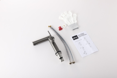 Смеситель Abber Perfekte 316 AF8A10BGG на раковину оружейная сталь брашированная - фото 2