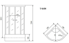 Душевая кабина Timo Standart T-6690SF 90х90 четверть круга с крышей ориентация универсальная