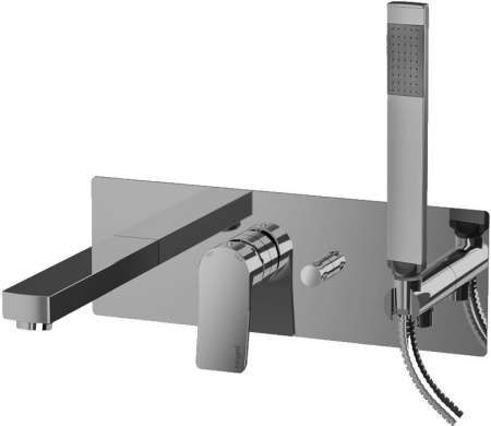 Смеситель для ванны с душем Paffoni Tilt TI001ST встраиваемый в стену/настенный сталь