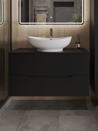 Тумба с раковиной Orange Line Li-100TubMDF+B08-585W 100х50