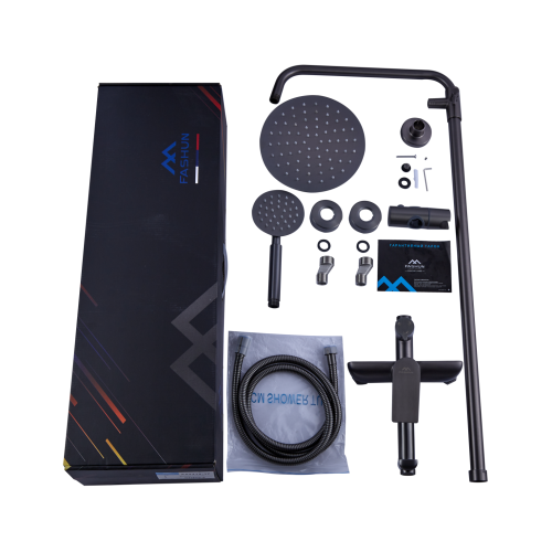 Душевая стойка Fashun A52419-17 настенная цвет графит - фото 4