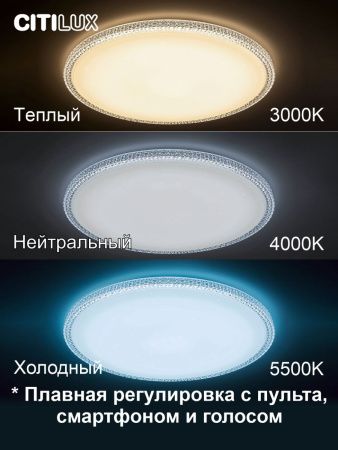 Люстра потолочная Citilux Альпина Смарт CL718A80G