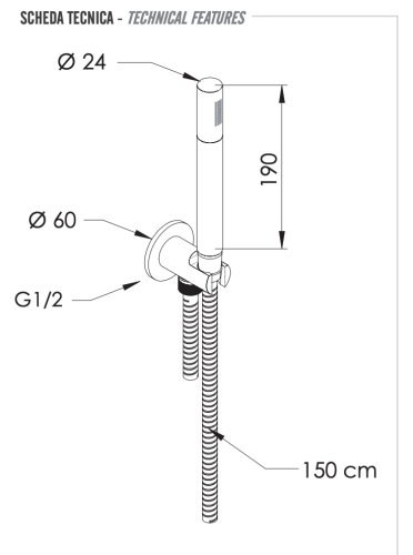 Душевой гарнитур Remer 337M317MM настенныйу хром - фото 2