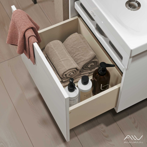 Тумба с раковиной Alavann Cosmetic ALV1035000 61х46х61 подвесная цвет белый - фото 3