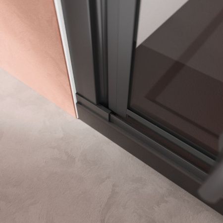 Душевая дверь Cezares LINER LINER-B-12-90-C-NERO-L 90х195 стекло прозрачное профиль черный