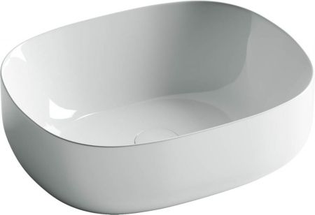Раковина из сантехнического фарфора Ceramica Nova ELEMENT CN6018 50х40 накладная цвет белый без отверстий под смеситель