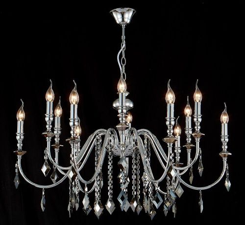 Люстра подвесная Crystal Lux Mercedes (Мерцедес) MERCEDES SP6+6 CHROME/SMOKE - фото 3