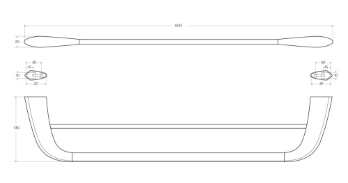 Полотенцедержатель Cezares LINER LINER-THD-60-GM - фото 2 Полотенцедержатель Cezares LINER LINER-THD-60-GM - фото 2