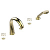 Смеситель THG Ptale de Cristal clair liser dor U6E-F01-1132SG на борт ванны золото