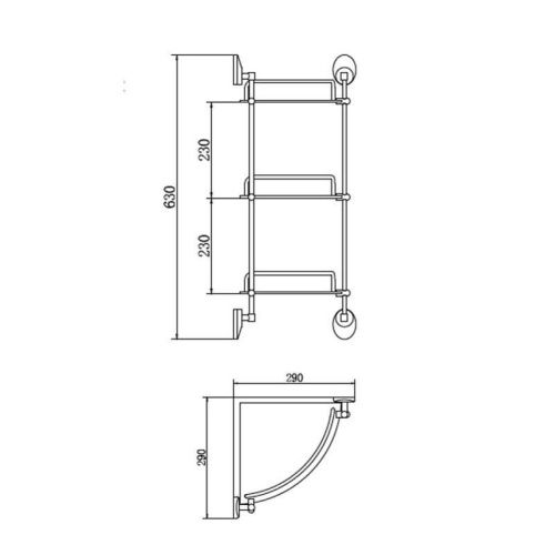 Полка в ванную комнату Fashun A1607-3 - фото 3
