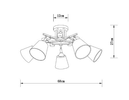 Люстра потолочная Arte Lamp Glassy (Глассы) A5078PL-5BK