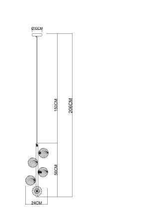 Светильник подвесной Arte Lamp Etereo (Етерео) A5261SP-5GO