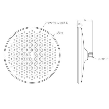 Верхний душ Savol SK-DP06 черный